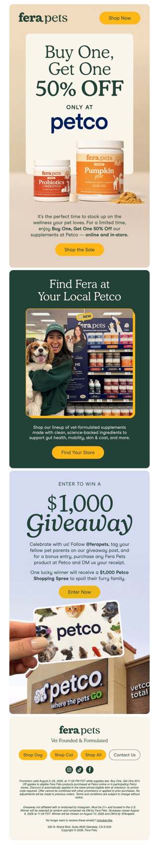 Buy One, Get One 50% Off at Petco 🐾