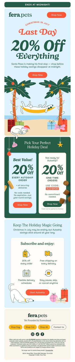 ‼️ Final Day: 20% Off Everything