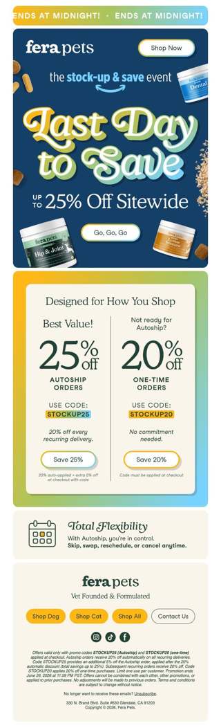 ‼️ Final Day: Up to 25% Off Everything