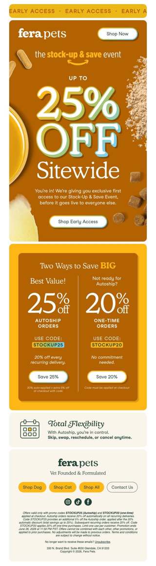 Early Access: Up to 25% Off Sitewide 🔒