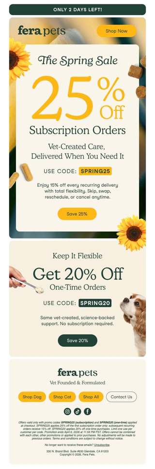 2 Days Left: Up to 25% Off Sitewide