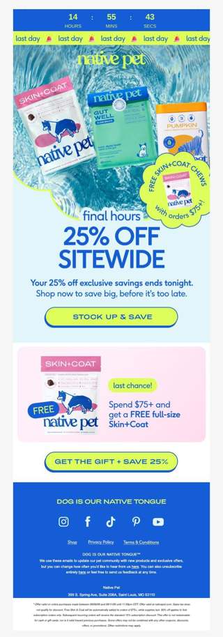 final hours to save 25% off