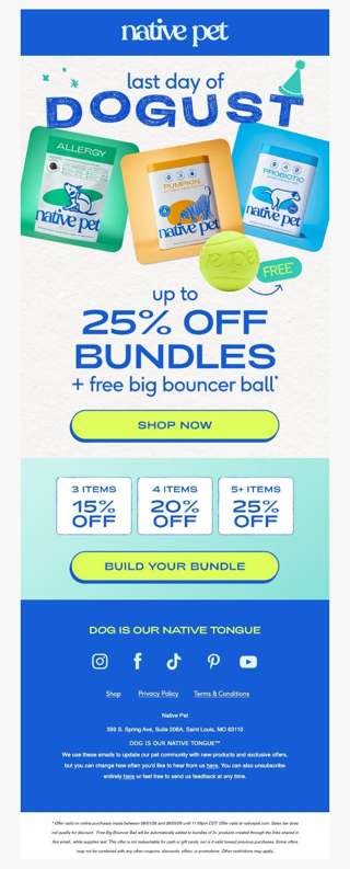 last day to bundle and save up to 25%