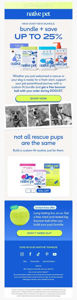 save up to 25% during DOGUST