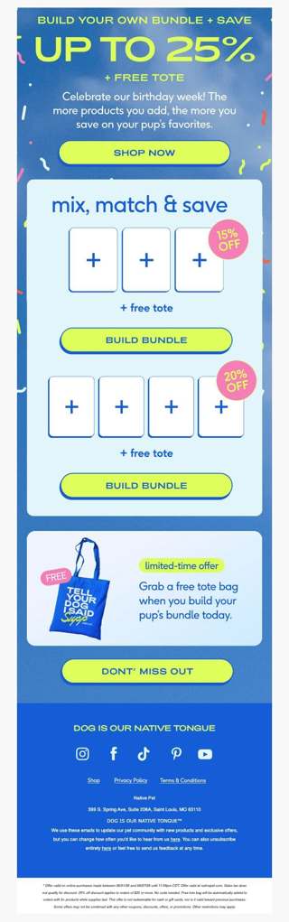 a treat for you: up to 25% off bundles + free tote 🎉