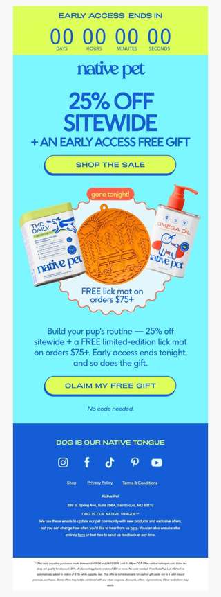 your pup's free lick mat is almost gone 🐾