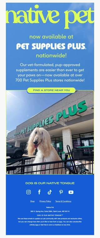 Native Pet 🤝 Pet Supplies Plus