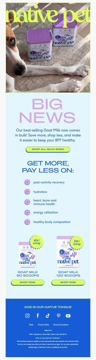 more product, less money