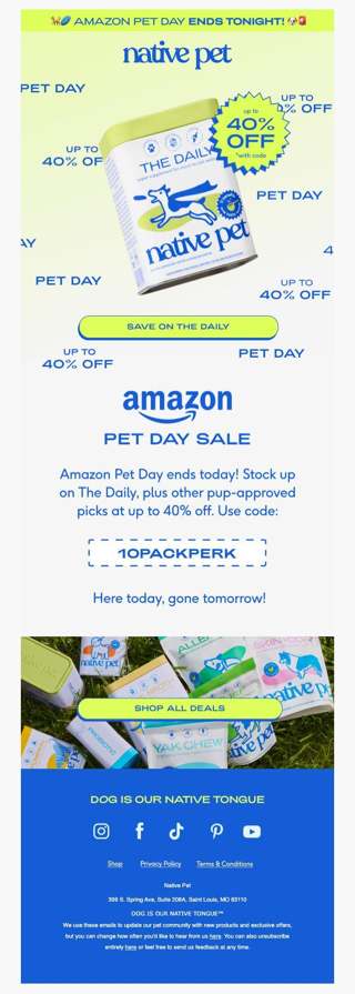 last call for Amazon Pet Day savings! 🐾