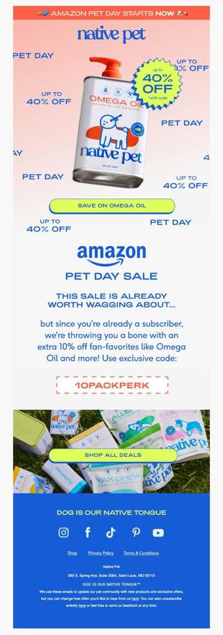 let the Amazon Pet Day party begin!