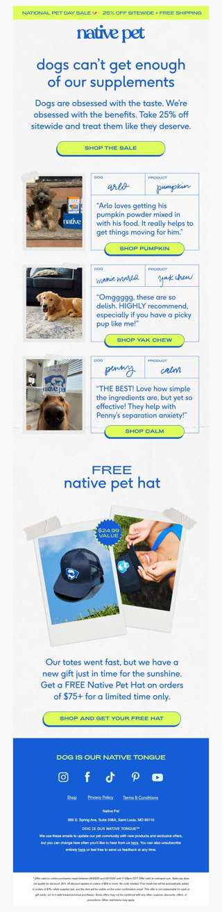 25% off the products pups ❤️ the most
