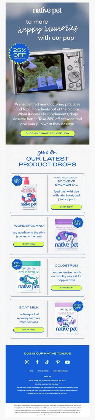 25% off all pet supplements, chews, and toppers!