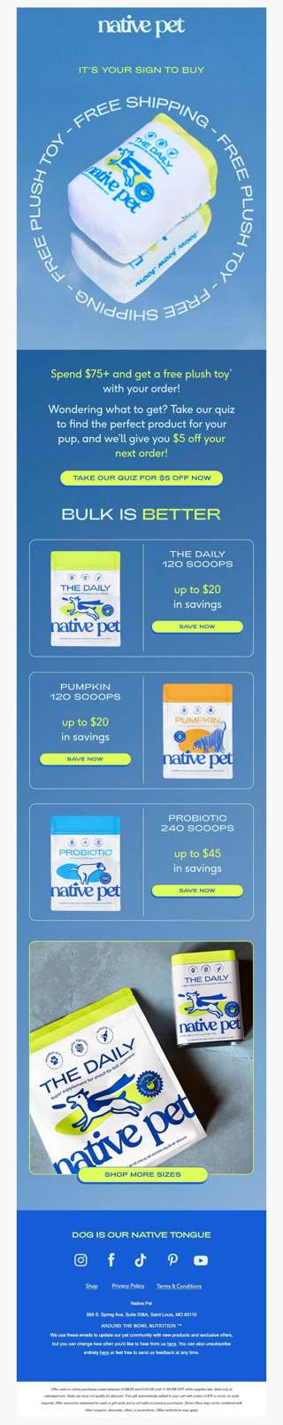 don’t forget! save $5 on your next order.