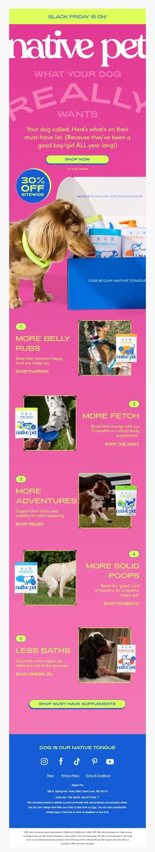 your dog’s wishlist? inside. (psst…it’s 30% OFF!)