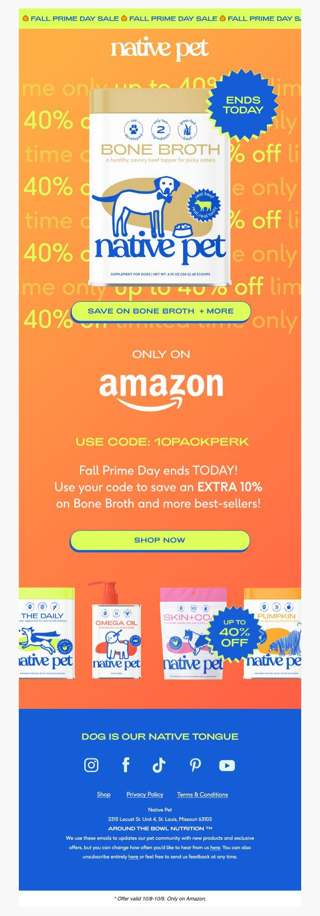 ⏱️ ENDS TODAY! up to 40% OFF is almost gone