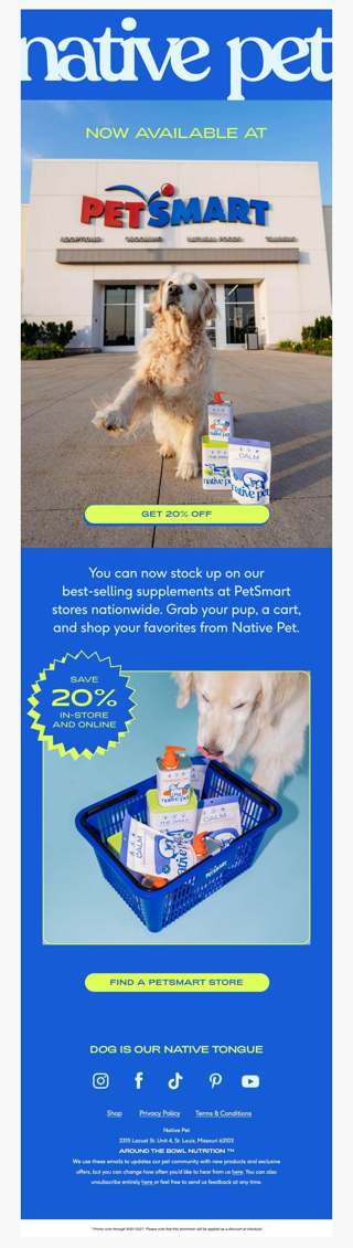 BIG NEWS! we are now available at Petsmart!