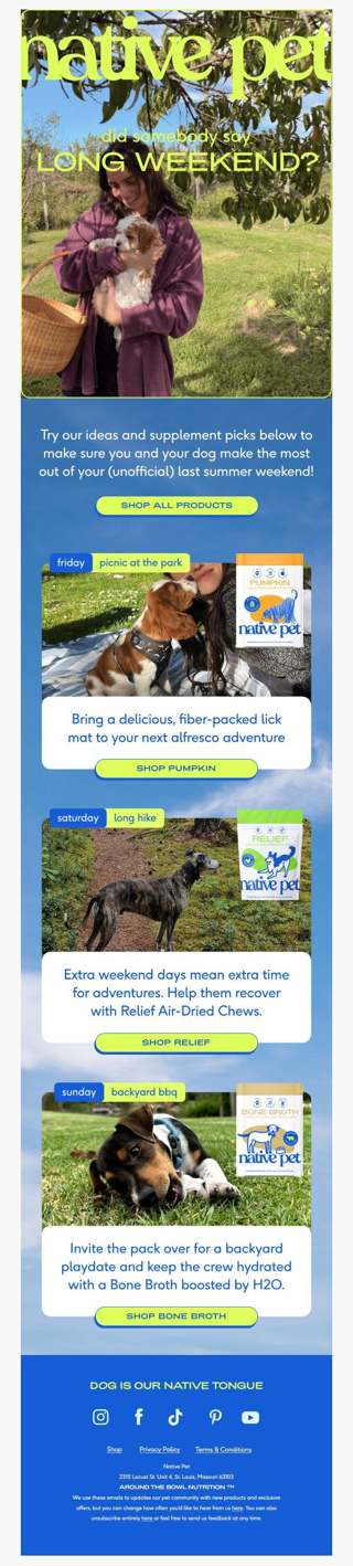 long weekends = long walkies (& more!)