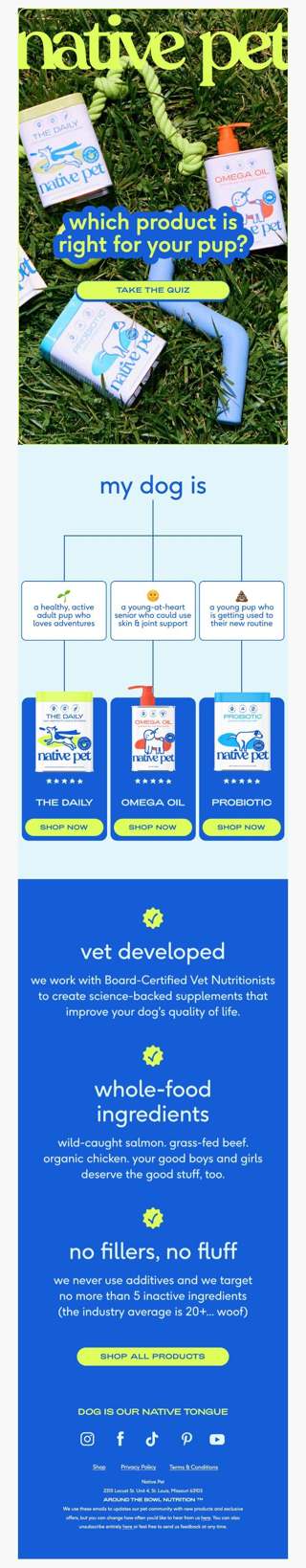 find your dog’s *perfect* supplement…