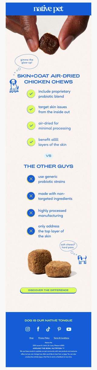 our Skin+Coat chews > theirs…