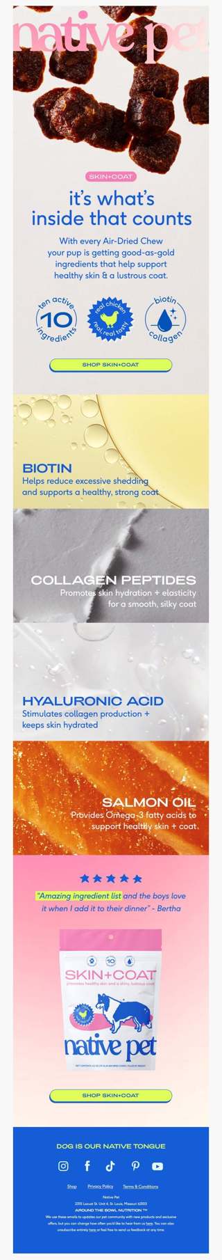 the recipe for good skin...