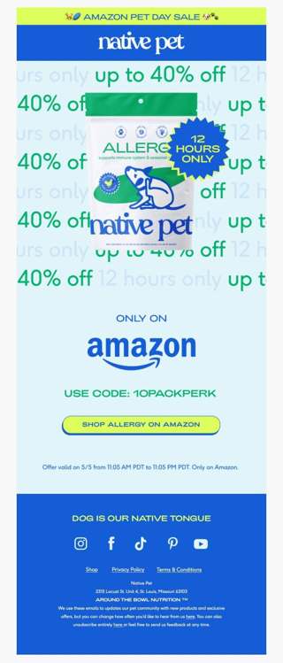 12 hours only! up to 40% off