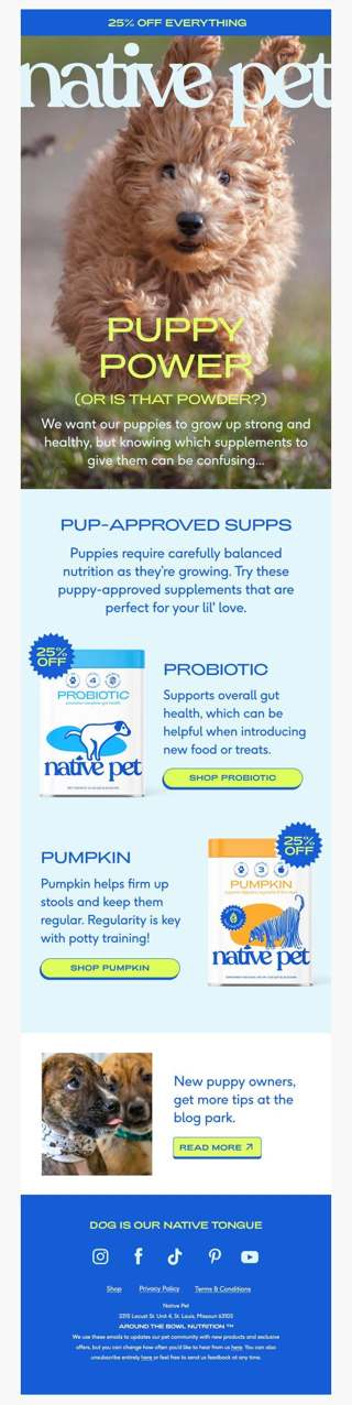 little pups need BIG nutrition