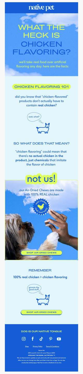 chicken flavoring? no thanks