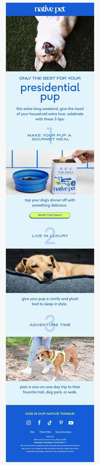 long weekend = more time for treats & pets