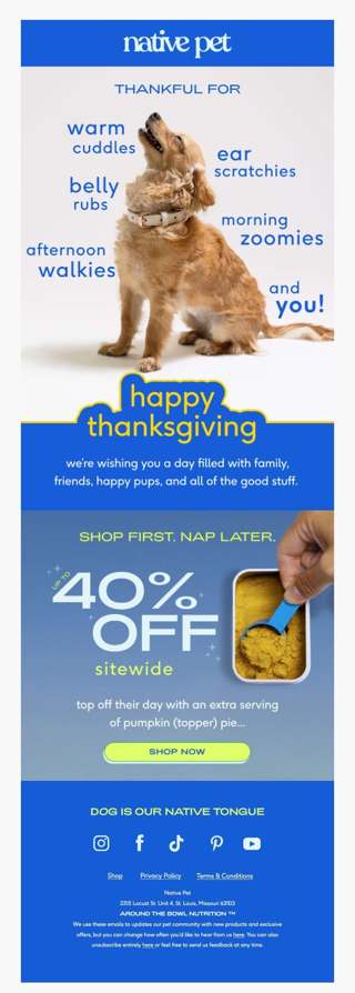 happy thanksgiving from our furry fam to yours. 💙