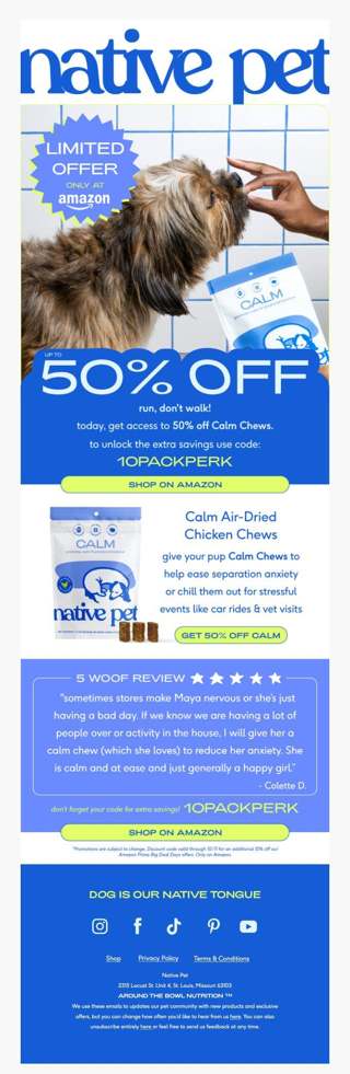 TODAY: 50% off Calm Chews