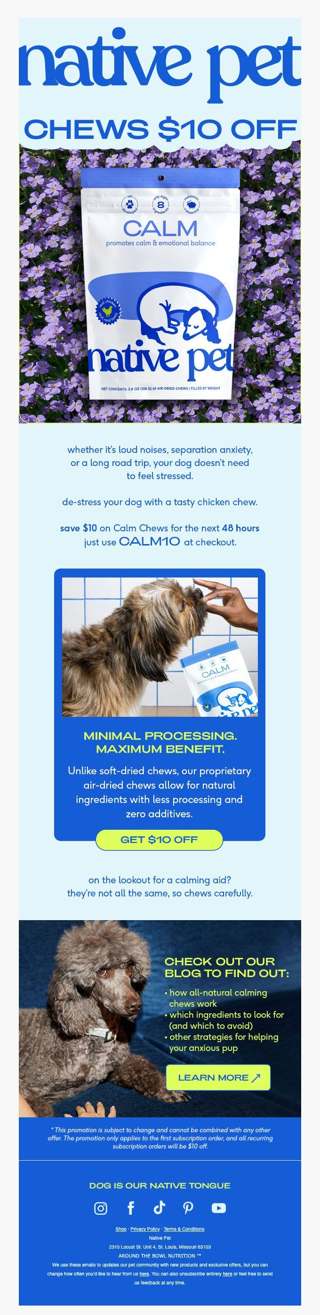 get $10 off calm for 48 hours