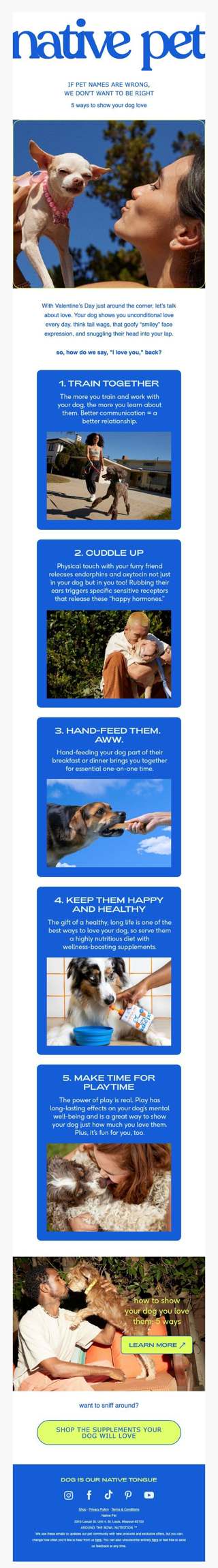 5 ways to show your dog love