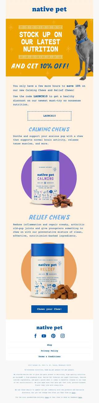 Calming and joint-soothing chews are ON SALE