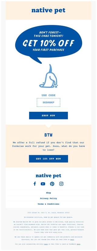 Heads-up: Your 10% off is going...going….