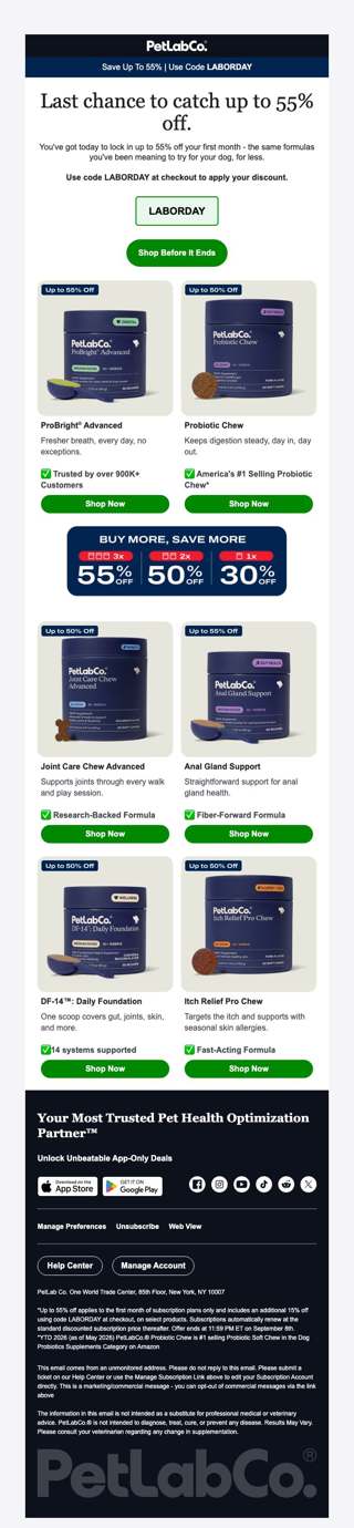 Not long left to save up to 55%.