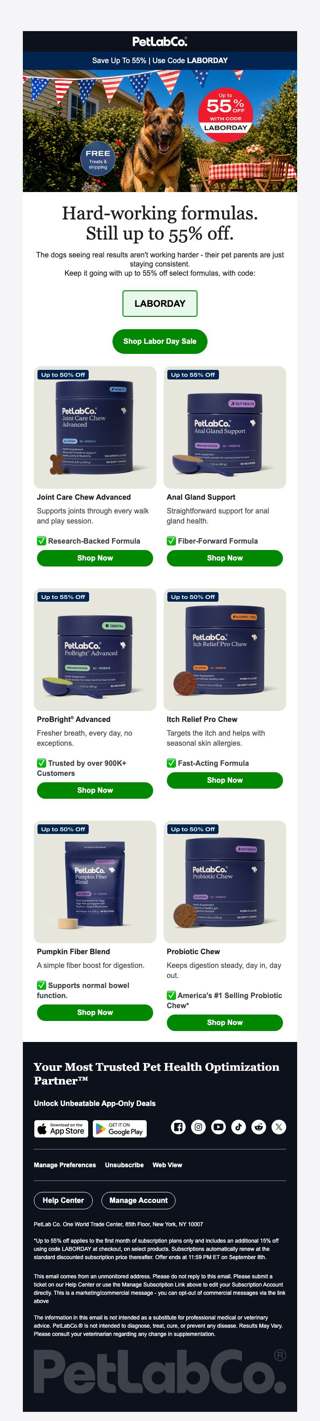 Hard-working formulas. Still up to 55% off.