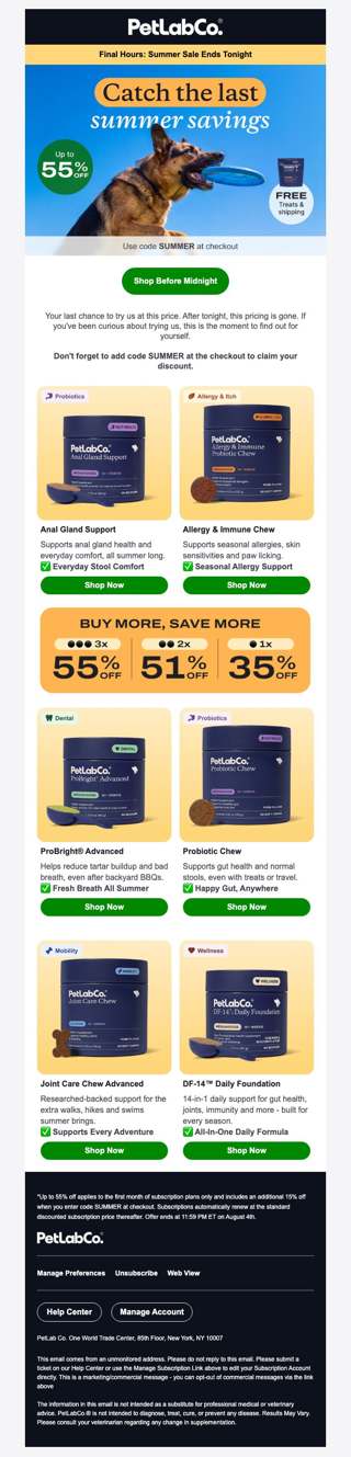 Final hours to try PetLabCo. at 55% off