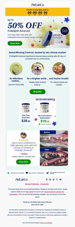 Award-winning formula, with 50% off
