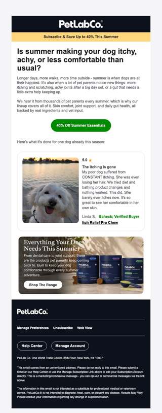 Is summer showing up in your dog's skin or joints?