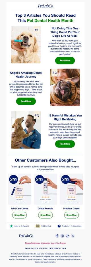 Top 3 articles for dog dental health