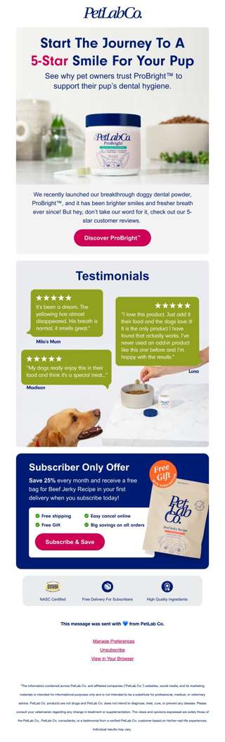NEW 5-Star Dental Care For Your Pup