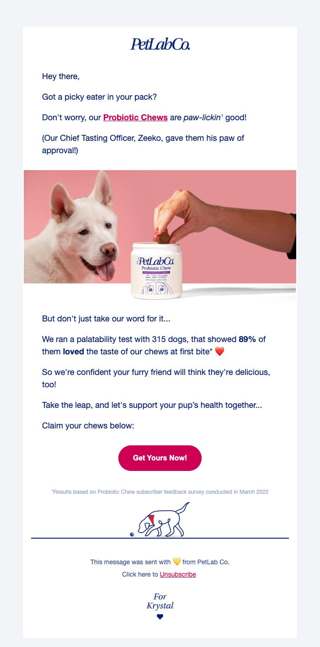 Even fussy pups love our Probiotics! 🐶❤️