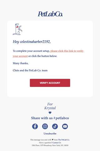 PetLab Co. Account Verification - Action Required
