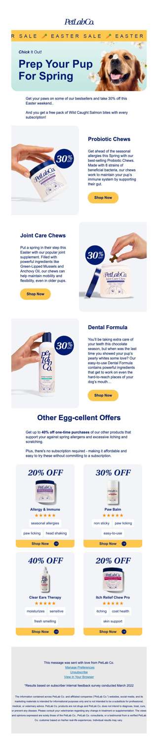 Easter Sale: Up to 40% Off