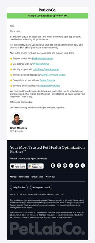 Don't leave their health up to chance...