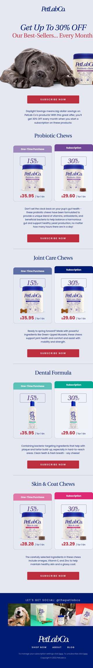 SAVE more than $12/tin on subscriptions