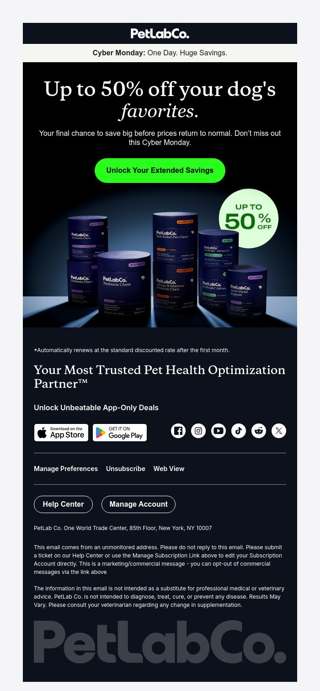 Save More With Cyber Monday!