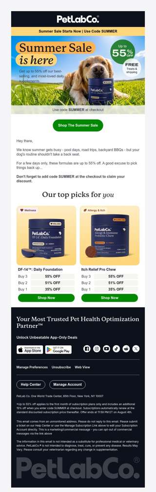 Long time no see - Get 55% off + free treats today