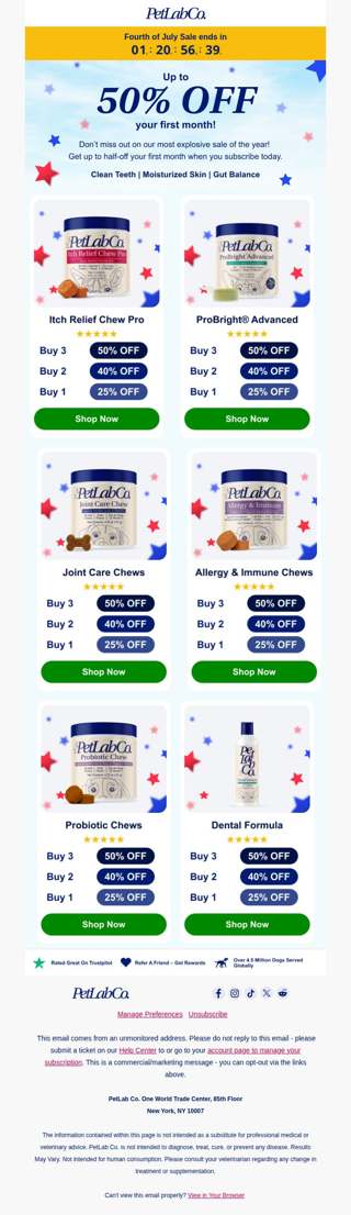 Revolutionary pet health, with 50% off