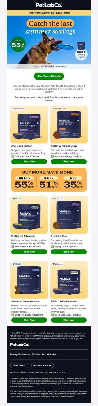 Final hours to try PetLabCo. at 55% off